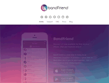 Tablet Screenshot of bandfriendapp.com